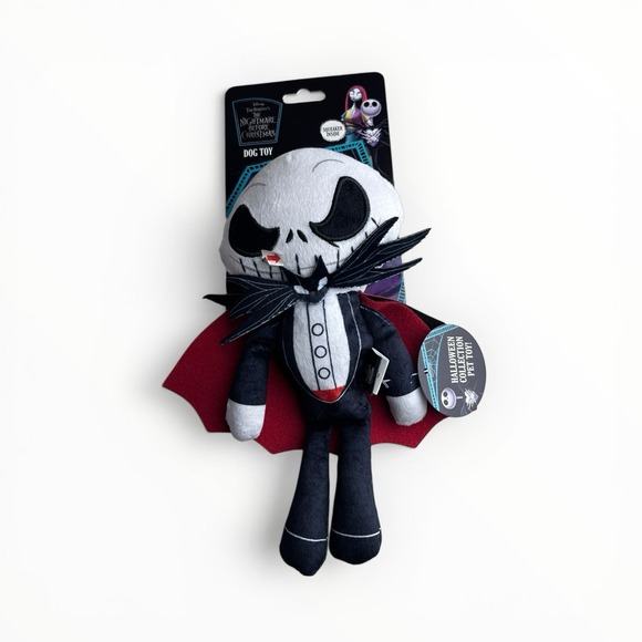 Disney Other - New Jack Skellington Figural Nightmare Before Christmas Dog Toy Squeaker Plush